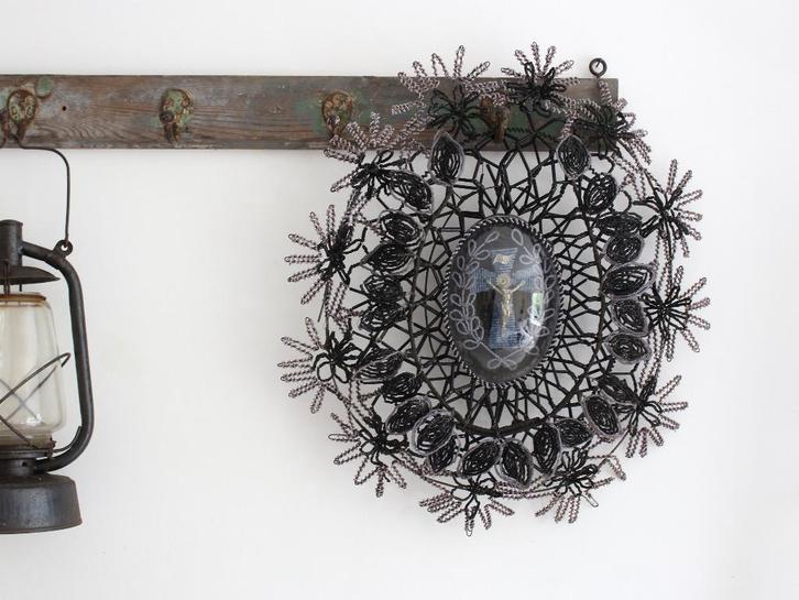 Antiek Frans Kralenornament, Antiek en Kunst, Curiosa en Brocante, Verzenden