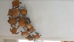 Koperen wanddecoratie   met schildpadjes  74 cm lang, Dieren en Toebehoren, Vogels | Overige Vogels