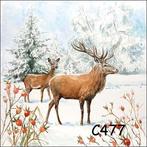 Servetten decoupage/bullet journal – herten C477, Verzenden, Nieuw, Materiaal