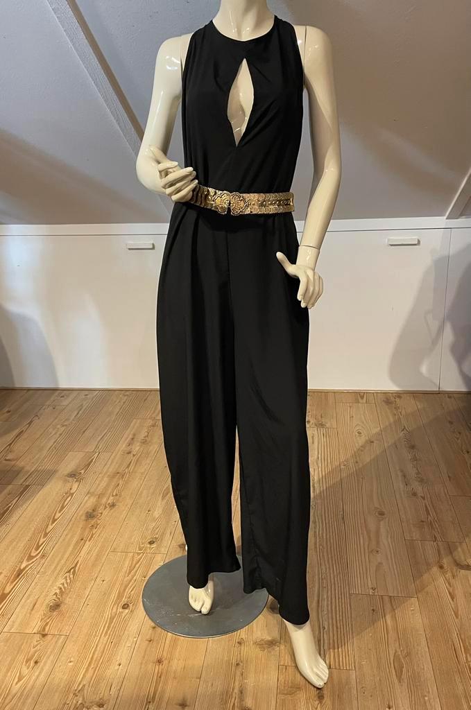 Zwarte wijde jumpsuit 5 xl, Kleding | Dames, Jumpsuits, Zo goed als nieuw, Maat 46/48 (XL) of groter, Zwart, Ophalen of Verzenden