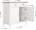 Mooi dressoir met houtlook blad – 90 cm breed, Huis en Inrichting, Outletschuurtje, 9677pl, Modern, 25 tot 50 cm