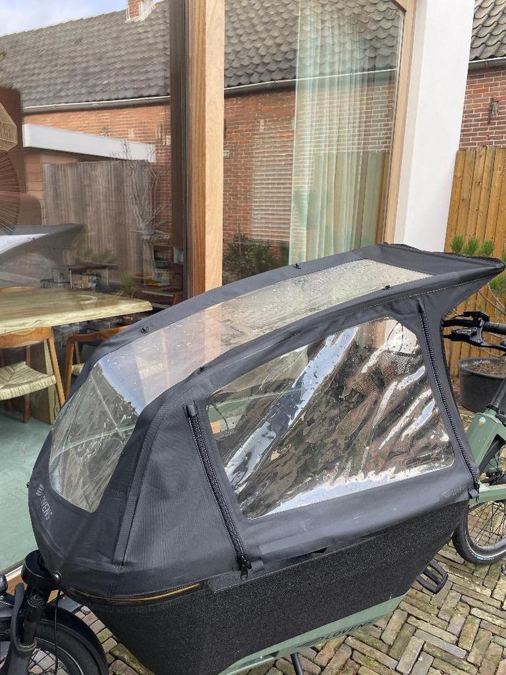 Lovens regenhuif bakfiets, Fietsen en Brommers, Fietsen | Bakfietsen, Gebruikt, Overige merken, 2 kinderen, Huif, Ophalen