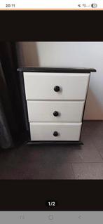 2 Nachtkastjes met 3 Lades, Ophalen, Gebruikt, Minder dan 45 cm, 55 tot 70 cm