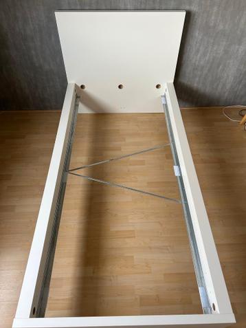 Eenpersoons bed 90x200 cm (Ikea Malm) wit / bedonderstel - afbeelding 3