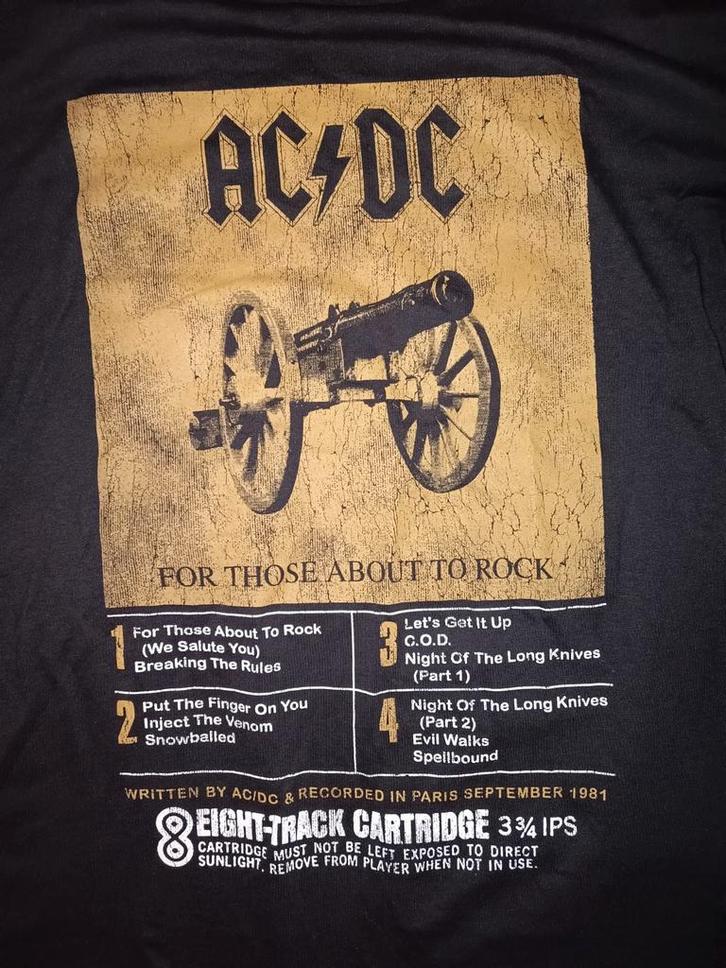 AC/DC t-shirt XL, Kleding | Heren, T-shirts, Zo goed als nieuw, Maat 56/58 (XL), Zwart, Ophalen of Verzenden