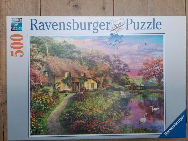 ZGAN Ravensburger Puzzel 500 Stukjes - Tuinlandschap, Hobby en Vrije tijd, Denksport en Puzzels, Zo goed als nieuw, Legpuzzel