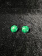 Mooie oorbellen, zilver met groen agaat,zilvermerk 800, Ophalen of Verzenden, Gebruikt, Groen, Zilver