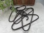 4 oude vintage rotan - bamboe kleerhanger donkerbruin, Ophalen of Verzenden