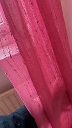 Prachtige roze vitrage / gordijn 2x 135B bij 260L, Ophalen of Verzenden, Zo goed als nieuw, Overige kleuren