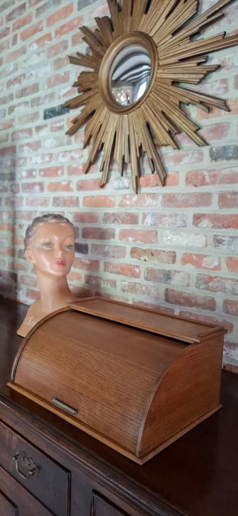 Antiek Frans brievenkastje / rolluikkastje, Antiek en Kunst, Curiosa en Brocante, Ophalen of Verzenden