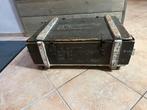 Oude Houten legerkist, Ophalen, Gebruikt, 50 tot 100 cm, Minder dan 50 cm