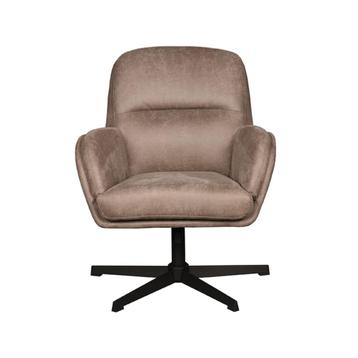 Label 51 Moss Lounge Chair - Taupe Zwart - Draaistoel beschikbaar voor biedingen