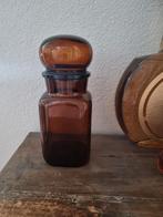 Vintage Bruine Apothekerspot met Deksel, Antiek en Kunst, Ophalen of Verzenden