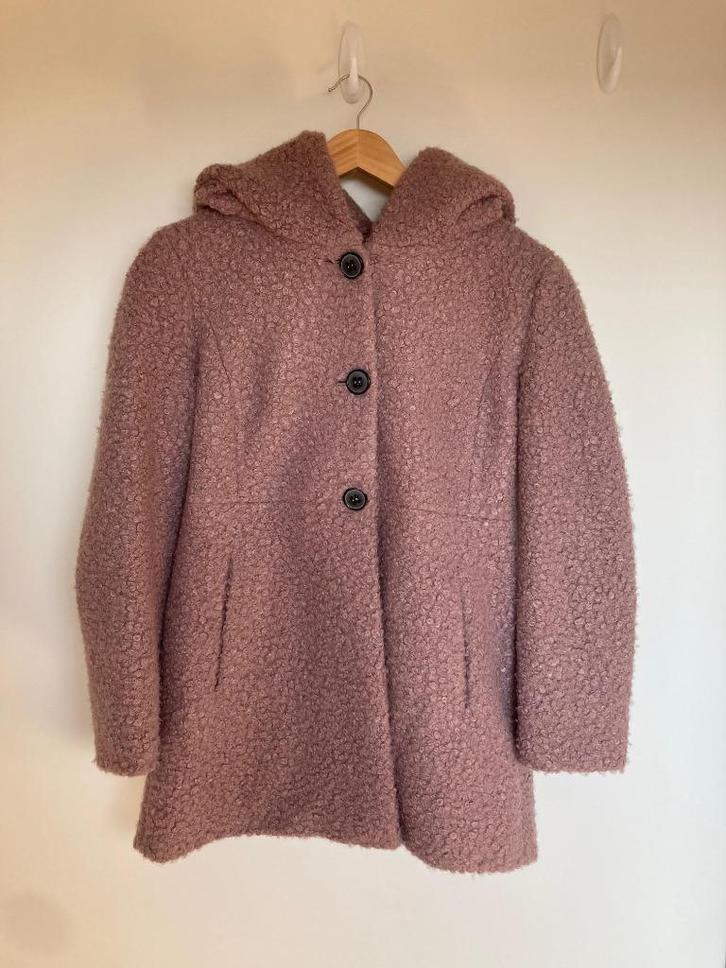 Amber & June oudroze mantel jas maat 36, Kleding | Dames, Jassen | Winter, Zo goed als nieuw, Maat 36 (S), Roze, Ophalen of Verzenden