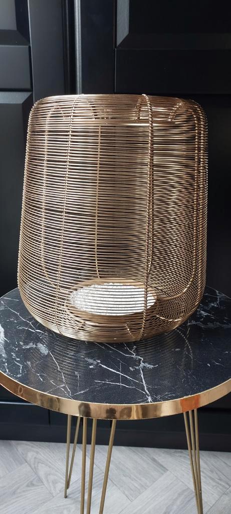 Light&Living Hurrican Lantaarn L - Goud Metallic, Huis en Inrichting, Woonaccessoires | Kandelaars en Kaarsen, Ophalen of Verzenden