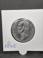 1 gulden 1845 Koning Willem II, Postzegels en Munten, Munten | Nederland, 1 gulden, Zilver, Ophalen of Verzenden, Losse munt