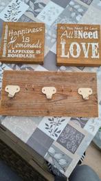 Kapstok en hang accessoires hout, Wandkapstok, Ophalen of Verzenden, Zo goed als nieuw, Minder dan 100 cm