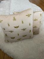 Decoratieve Kussens met Insecten Borduurwerk, Ophalen, Zo goed als nieuw, Beige, Vierkant