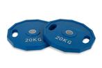 20 kg Rubber Olympische Schijvenset / 50 mm, Ophalen, Zo goed als nieuw, Halterschijven