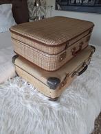 2 mooie Vintage brocante Koffers jaren 50 60, Huis en Inrichting, Woonaccessoires | Kisten, Overige materialen, Gebruikt, 50 tot 100 cm