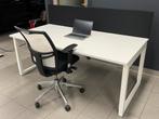 Verstelbaar Bureau wit 180x90, Ophalen, In hoogte verstelbaar, Zo goed als nieuw, Bureau