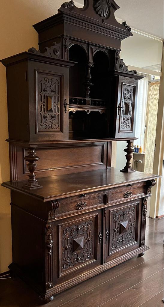 Mechelse Antieke Kast - Prachtig Houtsnijwerk, Antiek en Kunst, Antiek | Meubels | Kasten, Ophalen