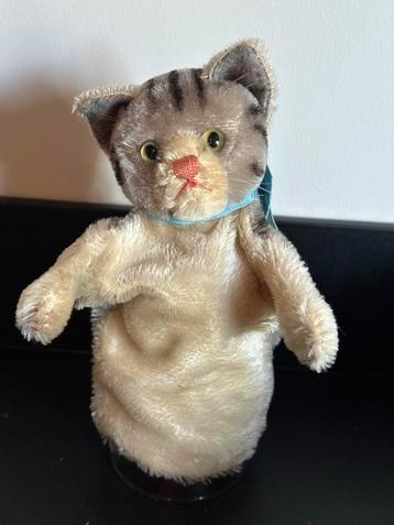 Vintage Steiff Kat Handpop beschikbaar voor biedingen