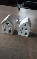 Witte huisjes met led verlichting  nieuw, Ophalen of Verzenden, Nieuw, Overige materialen, Minder dan 25 cm