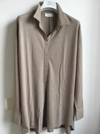 Taupe kleurige lange blouse van Slowear Zanone. Maat L, Ophalen of Verzenden, Zo goed als nieuw, Maat 38/40 (M)