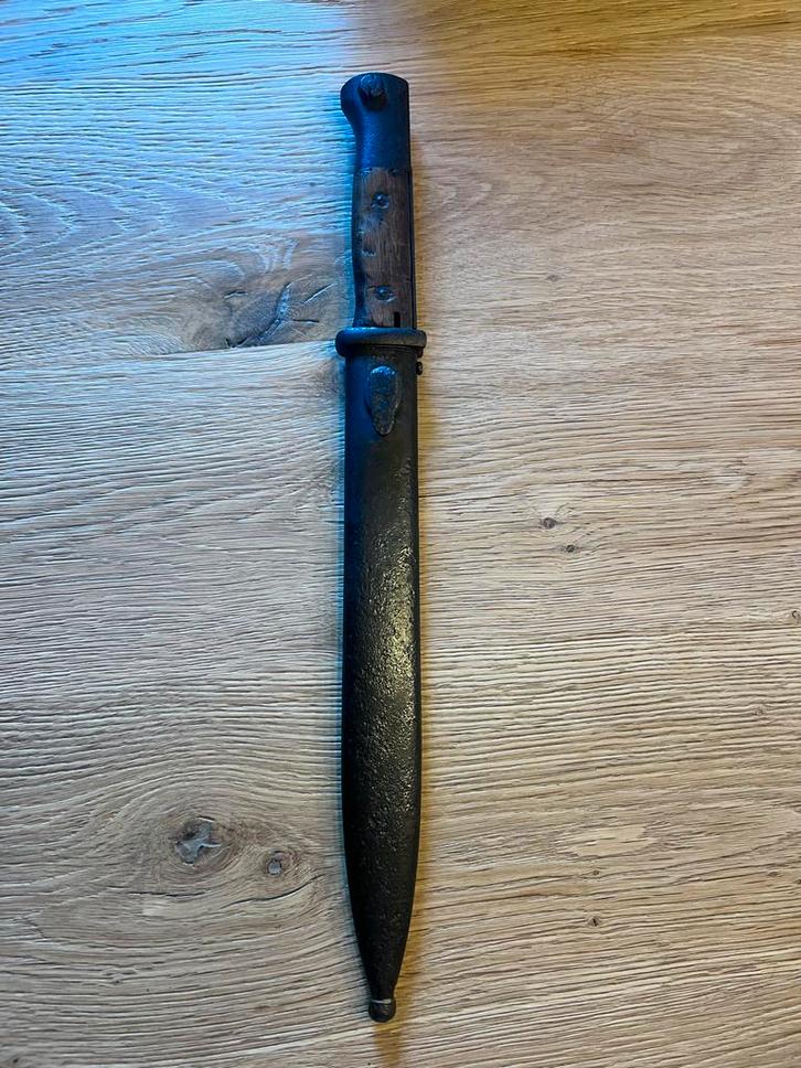 Duitse K98 Bajonet WW2 - Nummergelijk en in het vet!, Verzamelen, Militaria | Tweede Wereldoorlog, Overige soorten, Mes of Dolk