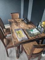 Tafel plus 4 stoelen, Huis en Inrichting, Tafels | Eettafels, Ophalen, Overige materialen, Gebruikt, 50 tot 100 cm