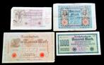 ** DUITSLAND  - 4 Oude  BANKBILJETTEN - zie beschrijving  **, Postzegels en Munten, Verzenden, Duitsland, Setje