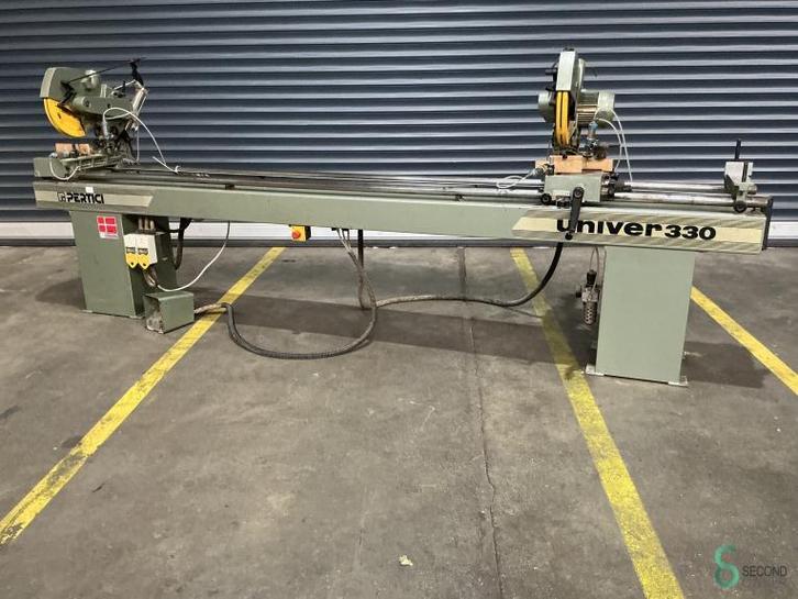 Dubbele afkortzagen Pertici Univer 330IP, Zakelijke goederen, Machines en Bouw | Houtbewerking