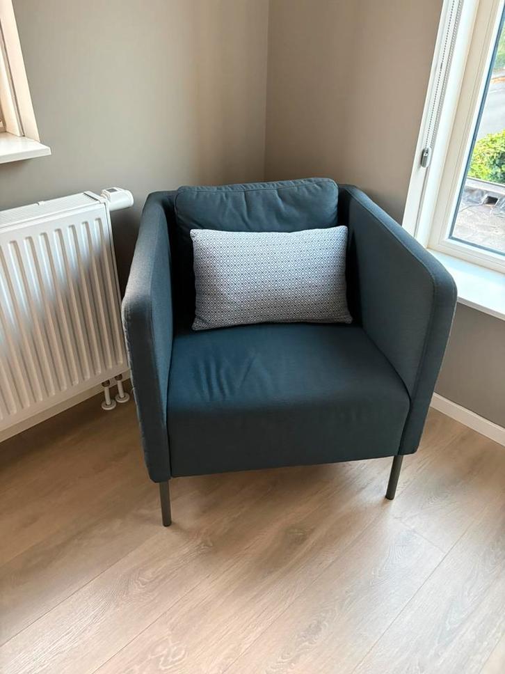 Twee ikea fauteuils blauw - moeten weg!, Huis en Inrichting, Fauteuils, Zo goed als nieuw, 50 tot 75 cm, 75 tot 100 cm, Ophalen
