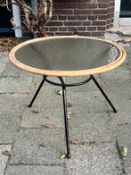 Vintage Rohé Noordwolde rotan salontafeltje, Minder dan 55 cm, Rond, Ophalen, 45 tot 60 cm