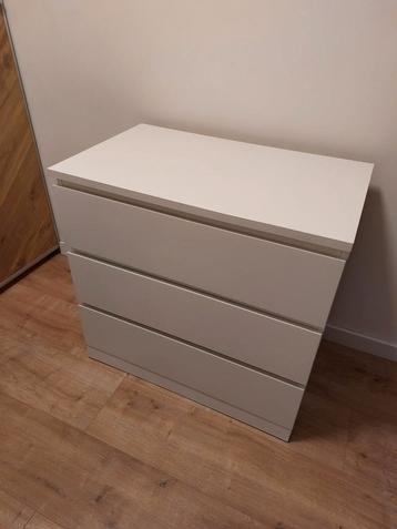 IKEA witte Ladekast Malm 3 lade's