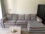 Casamilano pillopipe design plof hoekbank grijs stof fluweel, Huis en Inrichting, Banken | Sofa's en Chaises Longues, 300 cm of meer