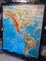 Vintage schoolplaat westelijke wereld delen.1: 10.000.000, Antiek en Kunst, Antiek | Schoolplaten, Ophalen of Verzenden, Aardrijkskunde