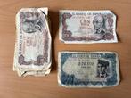 12 x 100 peseta's uit 1970, 1x 500 peseta uit 1971, Postzegels en Munten, Ophalen of Verzenden