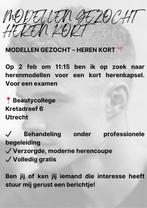 MODELLEN GEZOCHT HEER KORT, MBO, Vanaf 3 jaar, Stage