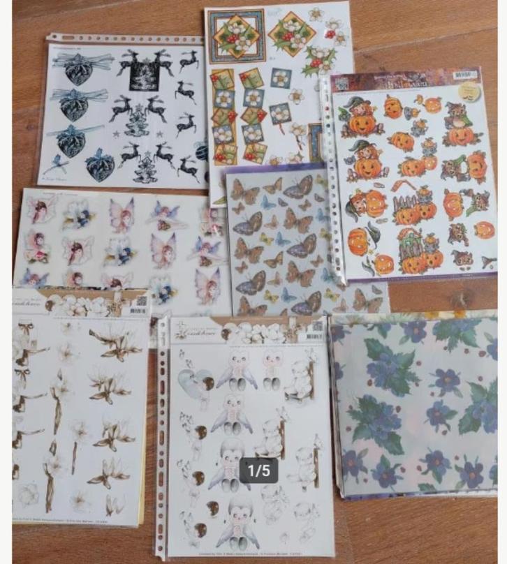 Grote partij knipvellen meer dan 9400 stuks 1 koop!!!, Hobby en Vrije tijd, Kaarten | Zelf maken, Nieuw, Knipvel, Overige thema's