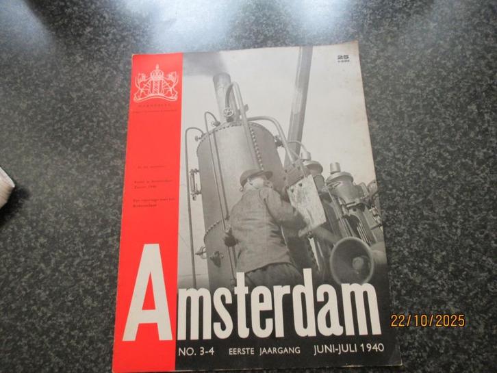 AMSTERDAM- BLAD GEMEENTE AMSTERDAM- NO3-4 1940+ ADVERTENTIES, Boeken, Geschiedenis | Stad en Regio, Gelezen, 20e eeuw of later