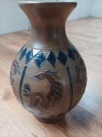 Antieke Vaas met Decoratie, Huis en Inrichting, Gebruikt, Overige kleuren, Aardewerk of Porselein, Ophalen of Verzenden