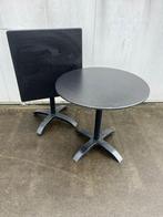 2 stuks horeca terras tafels 70x70 rond 70 inklapbaar zwart, Ophalen, Zo goed als nieuw