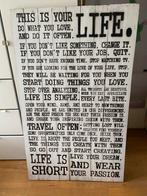 Houten mood paneel, Huis en Inrichting, Woonaccessoires | Tekstborden en Spreuken, Ophalen, Zo goed als nieuw