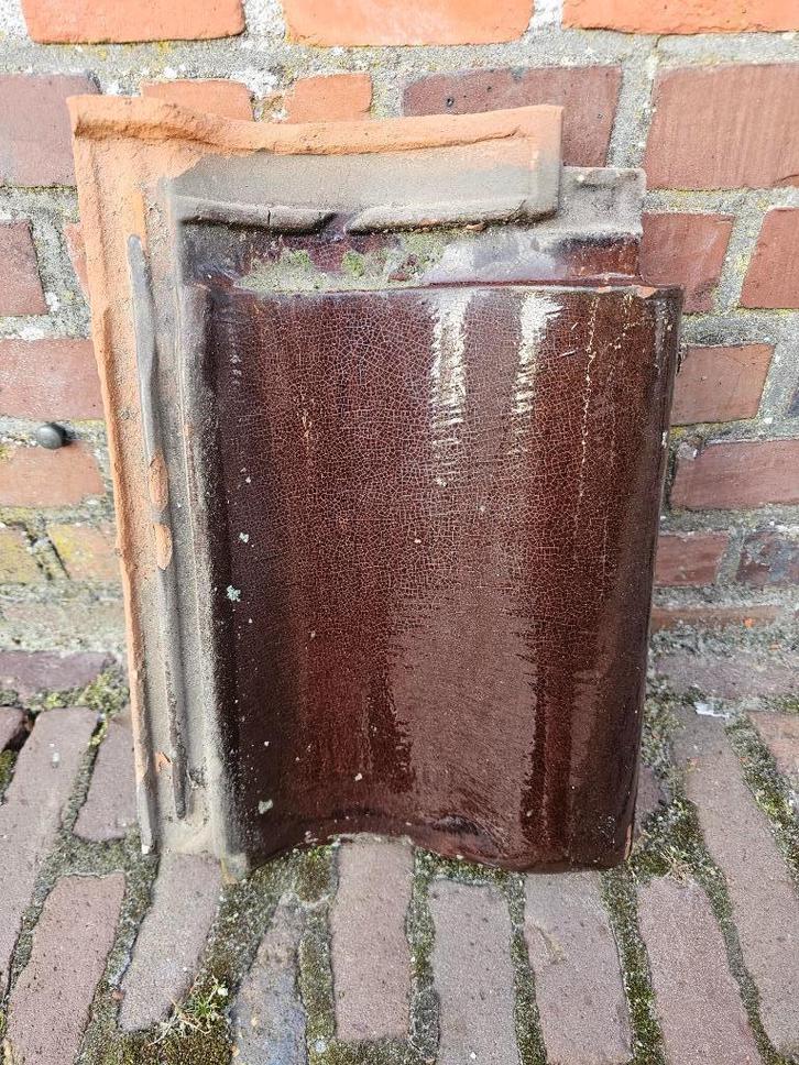 Dakpannen VH de Valk Meuwissen kastanjebruin verglaasd, Doe-het-zelf en Verbouw, Dakpannen en Dakbedekking, Gebruikt, Dakpannen