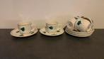 6 x boerenbont kopjes groen zgan, Huis en Inrichting, Keuken | Servies, Ophalen, Zo goed als nieuw, Kop(pen) en/of Schotel(s)