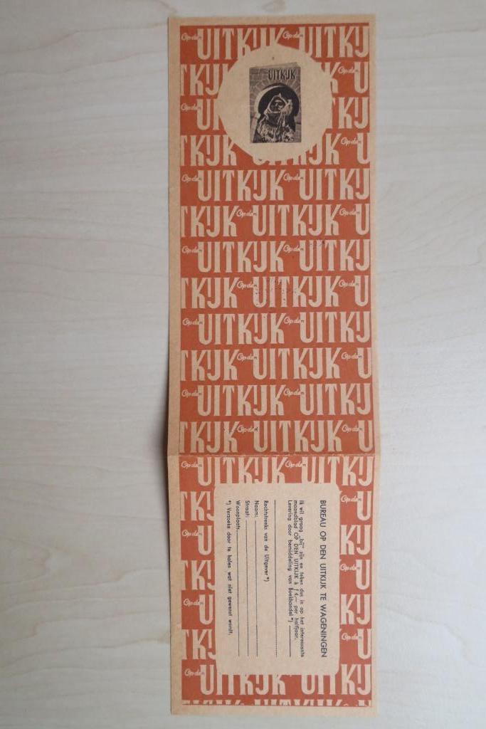 Vintage bladwijzer van het Maandblad OP DEN UITKIJK, Verzamelen, Merken en Reclamevoorwerpen, Zo goed als nieuw, Gebruiksvoorwerp