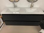Badmeubel 120x45 2 Laden Keramiek Wastafel 2 x Spiegel Zwart, Ophalen, Steen, Veenderveld 32, 2371 TV Roelofarendsveen, Info@dealplein.nl
