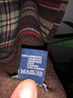 GANT Wollen Sjaal - Bruin Ruit, Kleding | Heren, Ophalen of Verzenden, Zo goed als nieuw, Overige maten, Bruin